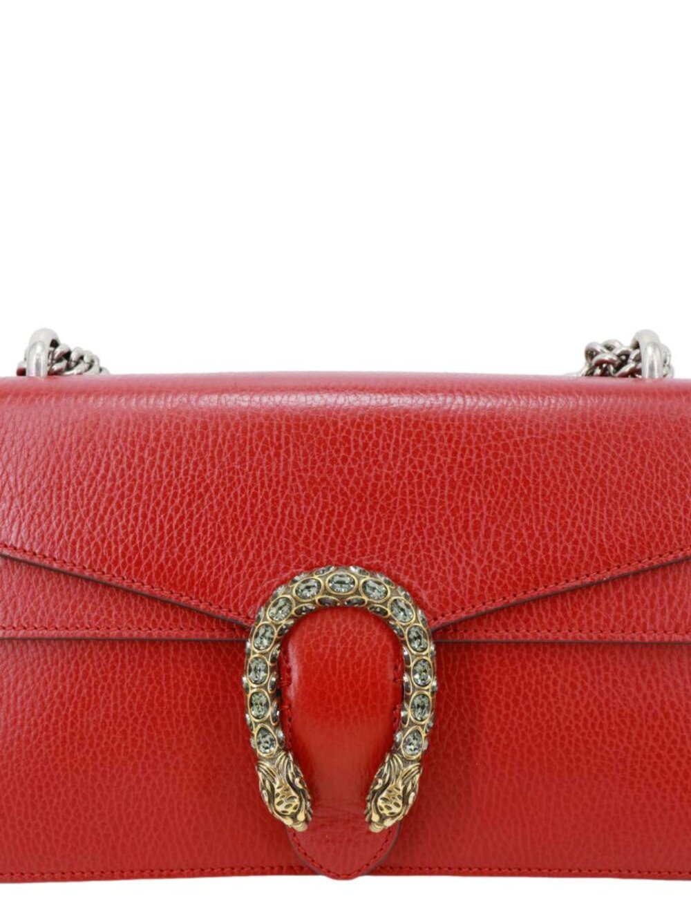 Gucci  Dionysus Small Dollar Calfskin Leather Shoulder Bag Red 400249